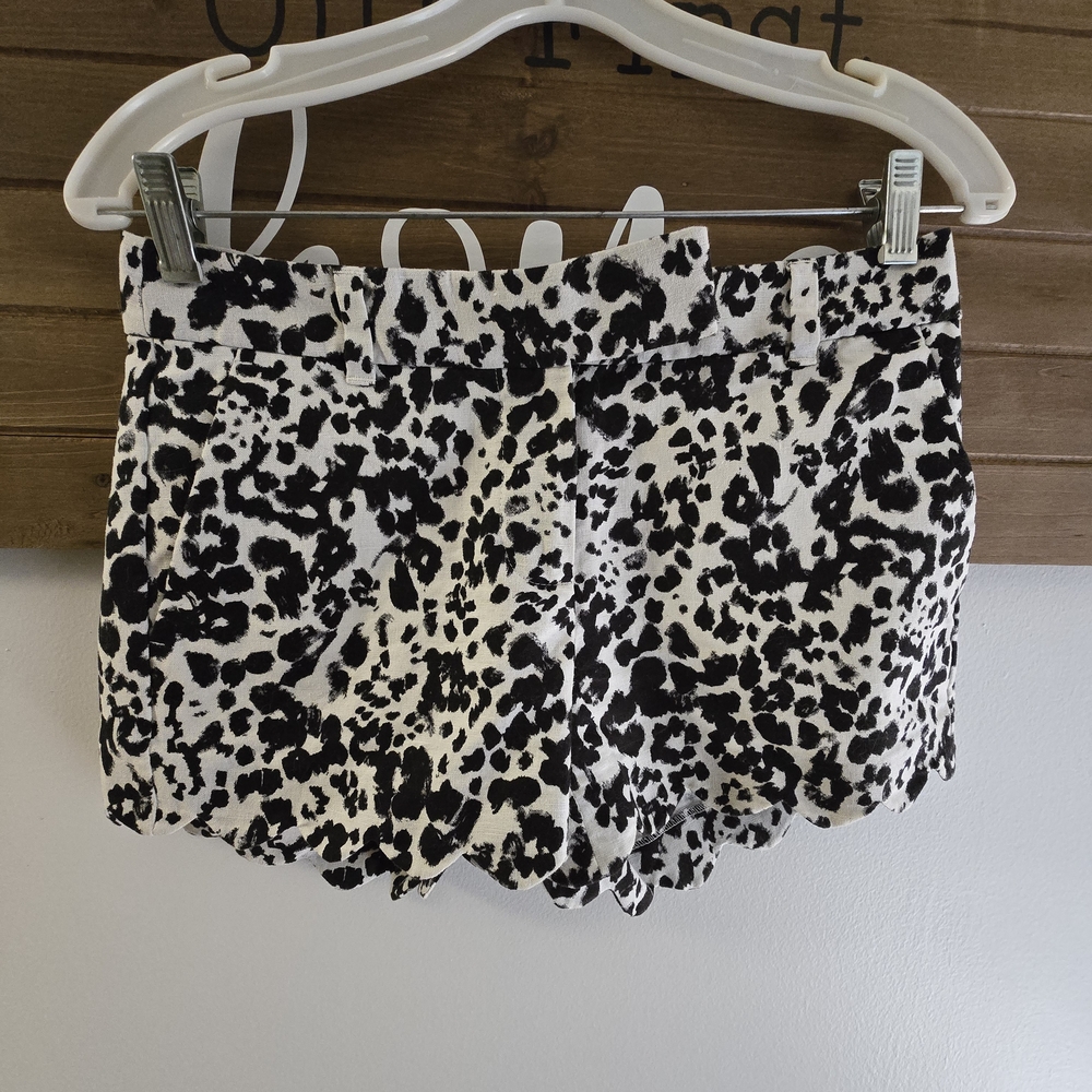 J. Crew Black and White High Waist Shorts